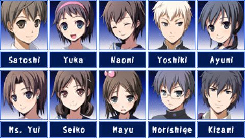 Corpse Party Characters