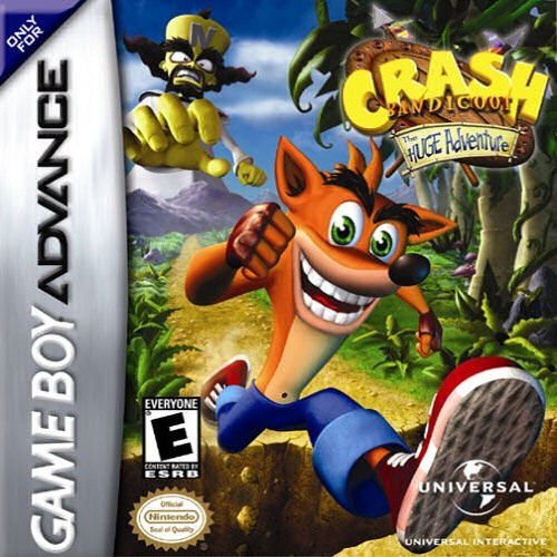 The coverart image of Crash Bandicoot: The Huge Adventure