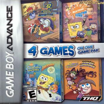 The coverart image of 4 Games on One Game Pak: Nickelodeon