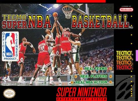 The coverart image of Tecmo Super NBA Basketball 