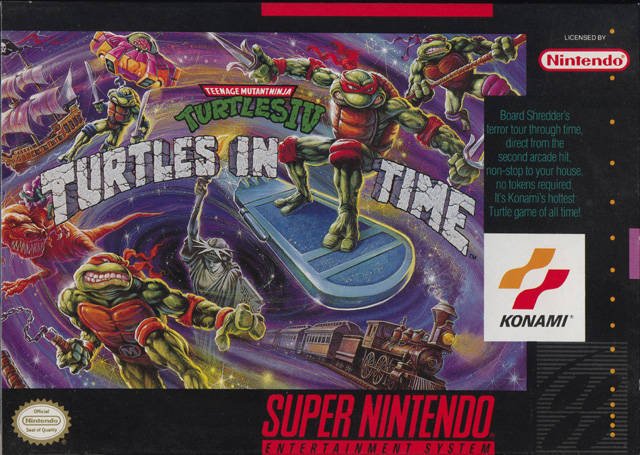 The coverart image of Teenage Mutant Ninja Turtles IV - Turtles in Time 