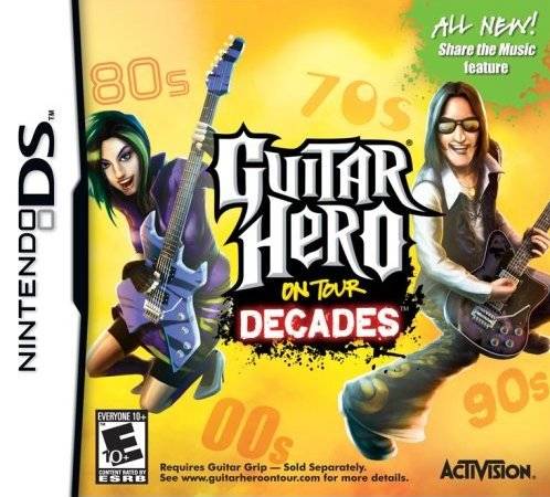The coverart image of Guitar Hero On Tour: Decades