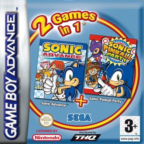 The coverart image of 2 in 1 - Sonic Advance & Sonic Pinball Party 