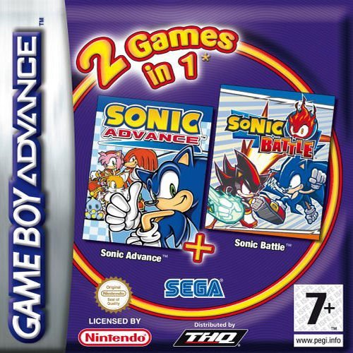 The coverart image of 2 in 1 - Sonic Advance & Sonic Battle 