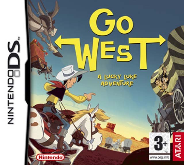 The coverart image of Go West: A Lucky Luke Adventure