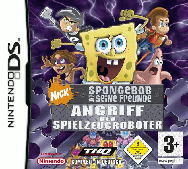 The coverart image of SpongeBob: Angriff der Spielzeugroboter