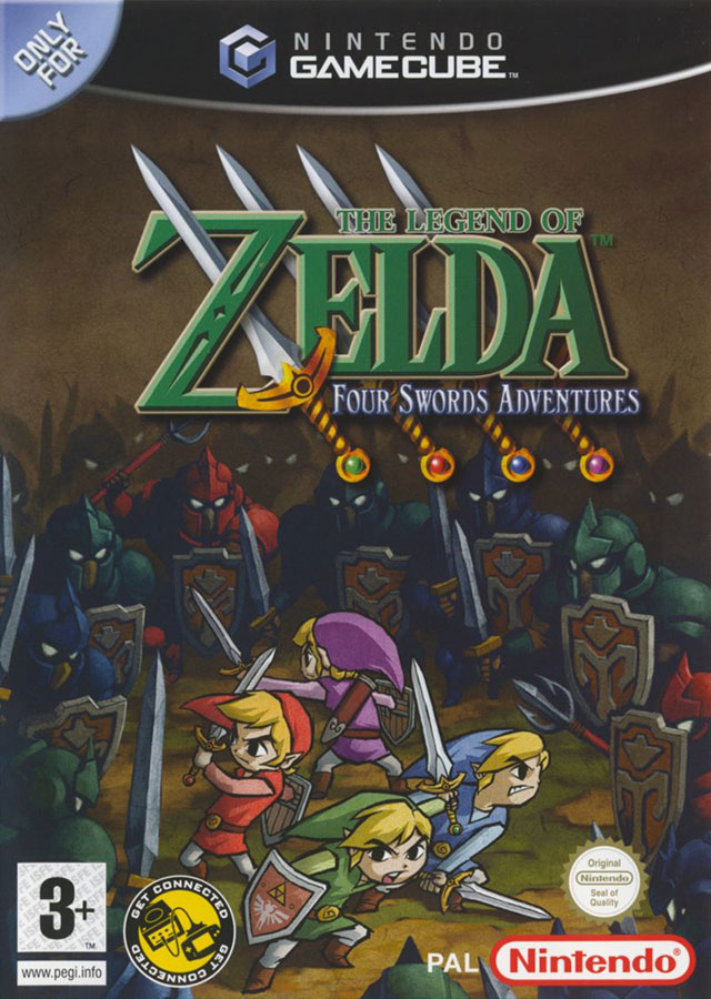 The coverart image of The Legend of Zelda: Four Swords Adventures