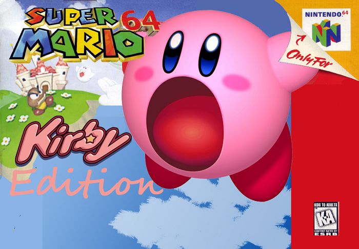 The coverart image of Super Mario 64: Kirby Edition