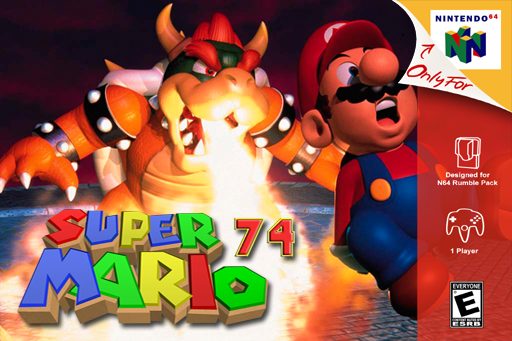 The coverart image of Super Mario 74