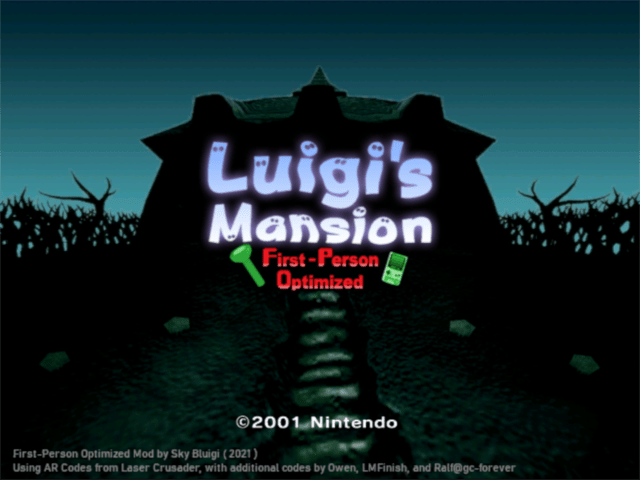 The coverart image of Luigi's Mansion: First-Person Optimized