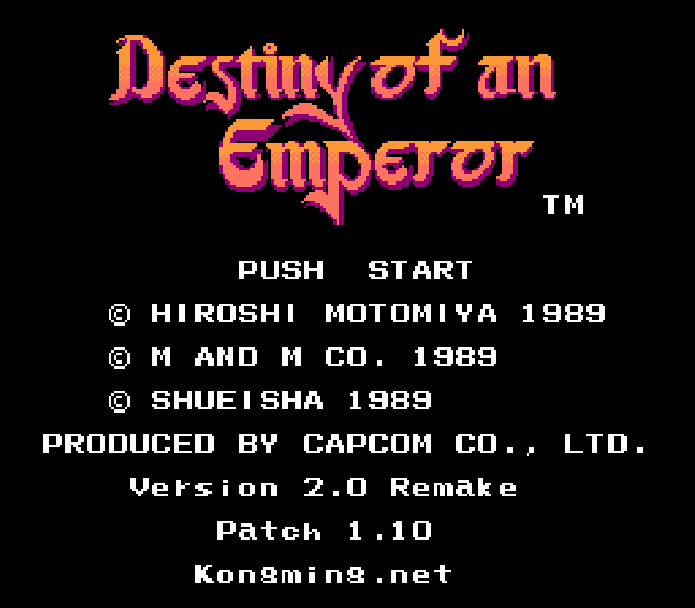 The coverart image of Destiny of an Emperor 2.0 Remake