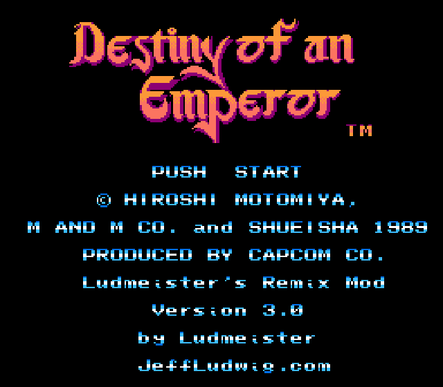The coverart image of Destiny of an Emperor: Ludmeister's Remix