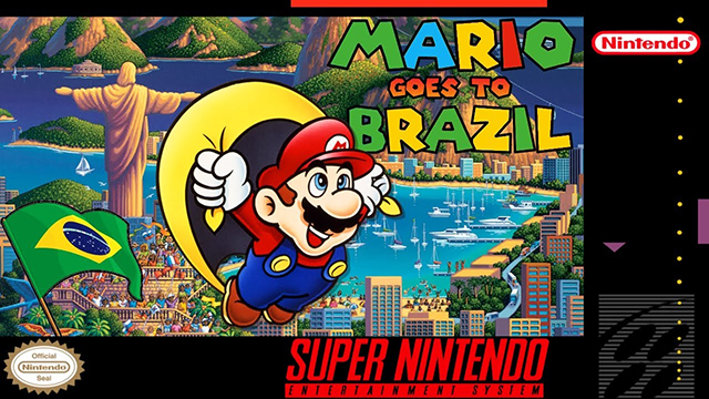 The coverart image of Mario goes to Brazil