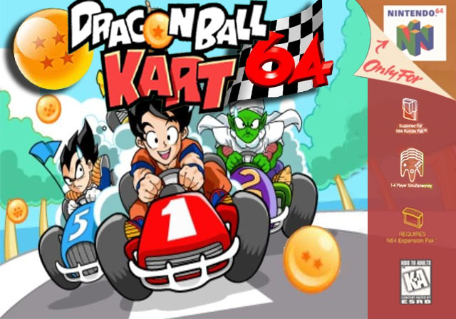 The coverart image of Dragon Ball Kart 64