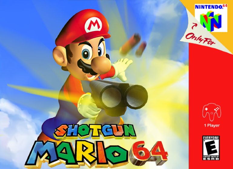The coverart image of Shotgun Mario 64