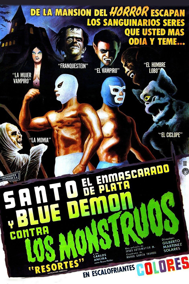 The coverart image of El Santo y Blue Demon Contra Los Monstruos